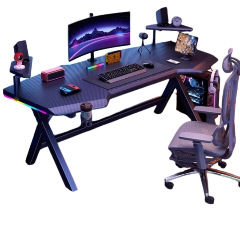 Desk Setup No Computer - เฟอร์นิเจอร์คอมพิวเตอร์ โต๊ะคอมพิวเตอร์ระดับไฮเอนด์ อุปกรณ์จัดระเบียบ โต๊ะคอมพิวเตอร์สำหรับห้องนอนสไตล์โมเดิร์น อุปกรณ์เสริมความคิดสร้างสรรค์ โต๊ะคอมพิวเตอร์