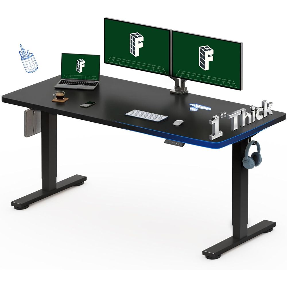 Desk Setup Or Set Up - โต๊ะทำงานไฟฟ้าแบบยืนขนาด 60
