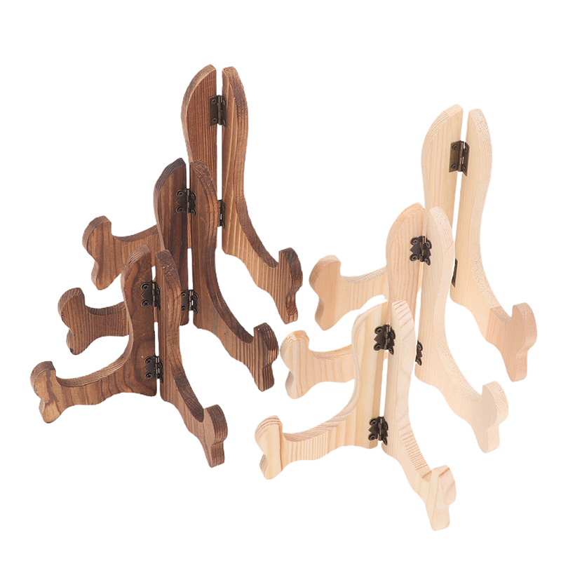 Desk Setup Wood - ชั้นวางตกแต่งพับได้1ชิ้นขาตั้งไม้สไตล์เรโทรจานจัดเก็บจานเค้กชาชั้นวางบ้านโต๊ะในครัวเครื่องประดับ