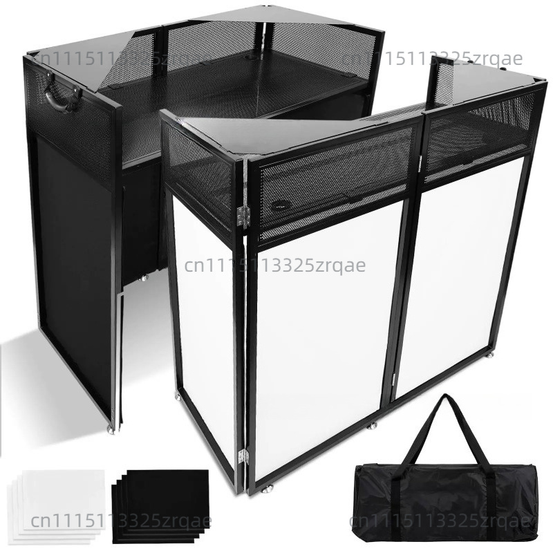 Desk Setup Light - บูธเวทีแบบพับได้ Mingtang ออกแบบเองได้ พร้อมไฟ LED สถานีมิกเซอร์ดีเจแบบเคลื่อนย้ายได้