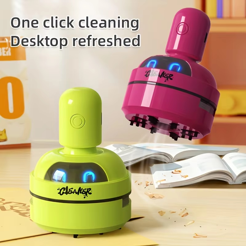 Desk Setup Clean - เครื่องดูดฝุ่นตั้งโต๊ะขนาดเล็กแบบพกพา USB ชาร์จได้ 3 ระดับความเร็ว เครื่องดูดฝุ่นมือถือสำหรับทำความสะอาดคีย์บอร์ดในบ้านและสำนักงาน
