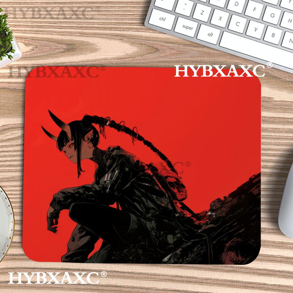 Desk Setup Or Set Up - HYBXAXC แผ่นรองเมาส์ลายสาวโอนิพื้นหลังสีแดง แผ่นรองโต๊ะสำหรับสำนักงานหรือที่บ้าน แผ่นรองเมาส์ทันสมัยสำหรับการตั้งค่าการทำงาน อุปกรณ์เสริมคอมพิวเตอร์