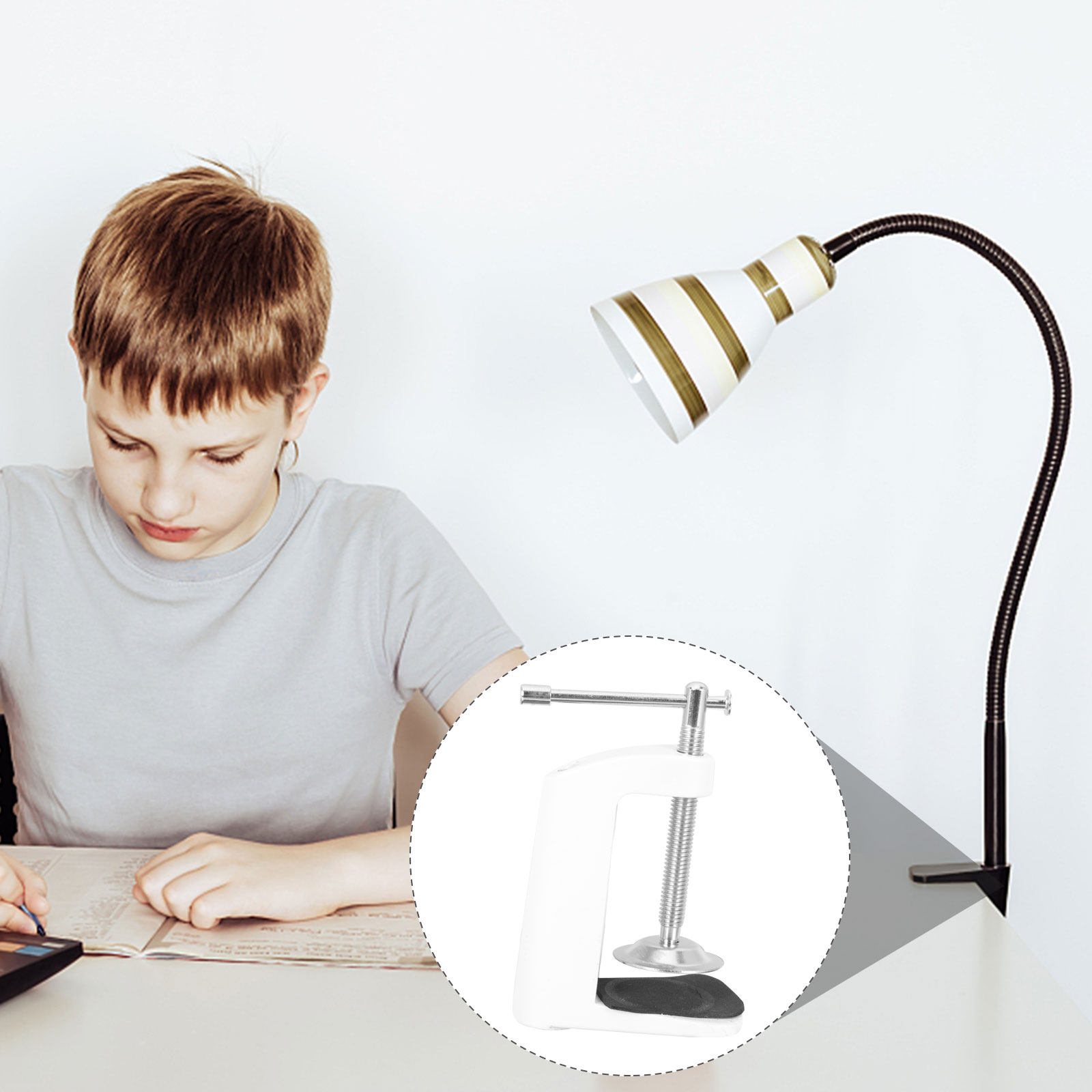 Desk Setup Study - คลิปหนีบโต๊ะแบบ C-Clip สำหรับยึดโคมไฟหรือขาตั้งไมโครโฟน แข็งแรง ทนทาน เหมาะสำหรับการติดตั้งในสำนักงานหรือห้องเรียน