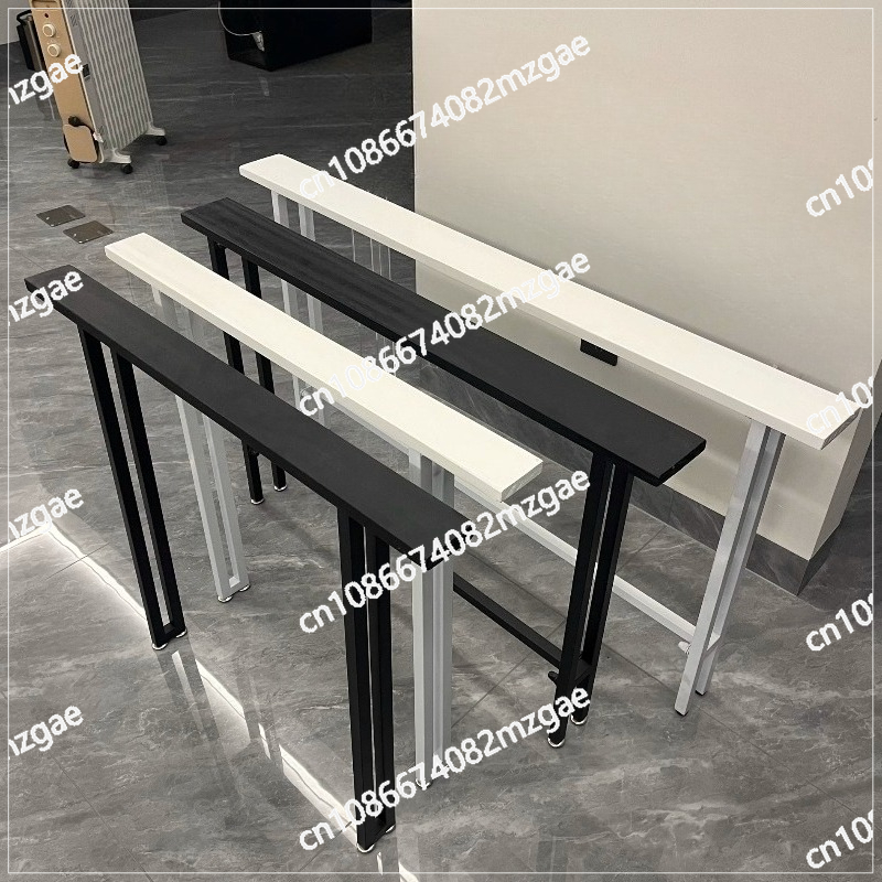 Desk Setup Wood - ชั้นวางโซฟาบางเฉียบ 8 ซม. ทำจากไม้เนื้อแข็ง ติดผนัง ชั้นวางของประหยัดพื้นที่