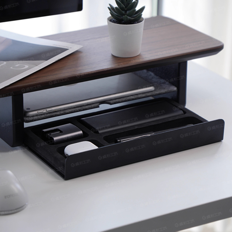 ขาตั้งจอพร้อมลิ้นชักเก็บของ อุ - Setup Desk Monitor บทวิจารณ์และราคา