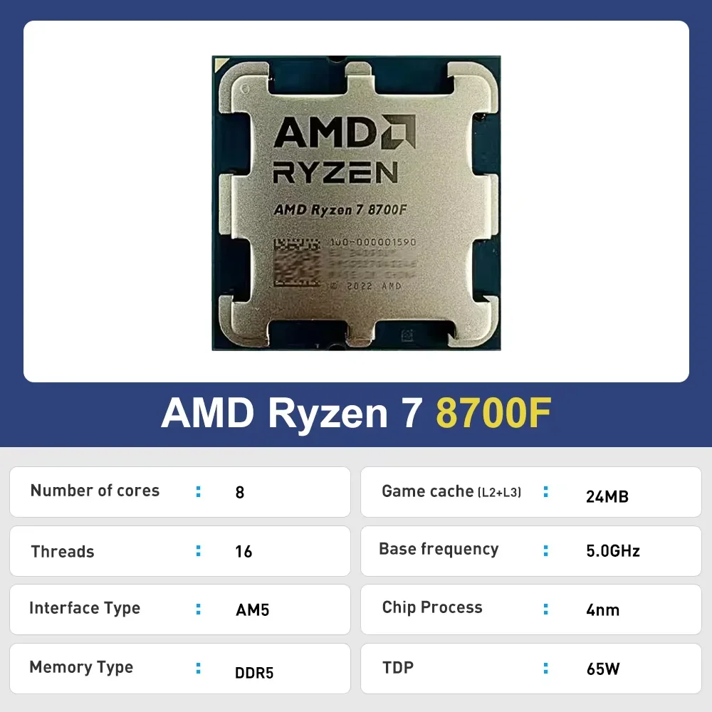AMD Ryzen 7 8700F ซีพียูใหม่ R - Amd Cpu Ryzen 7 บทวิจารณ์และราคา