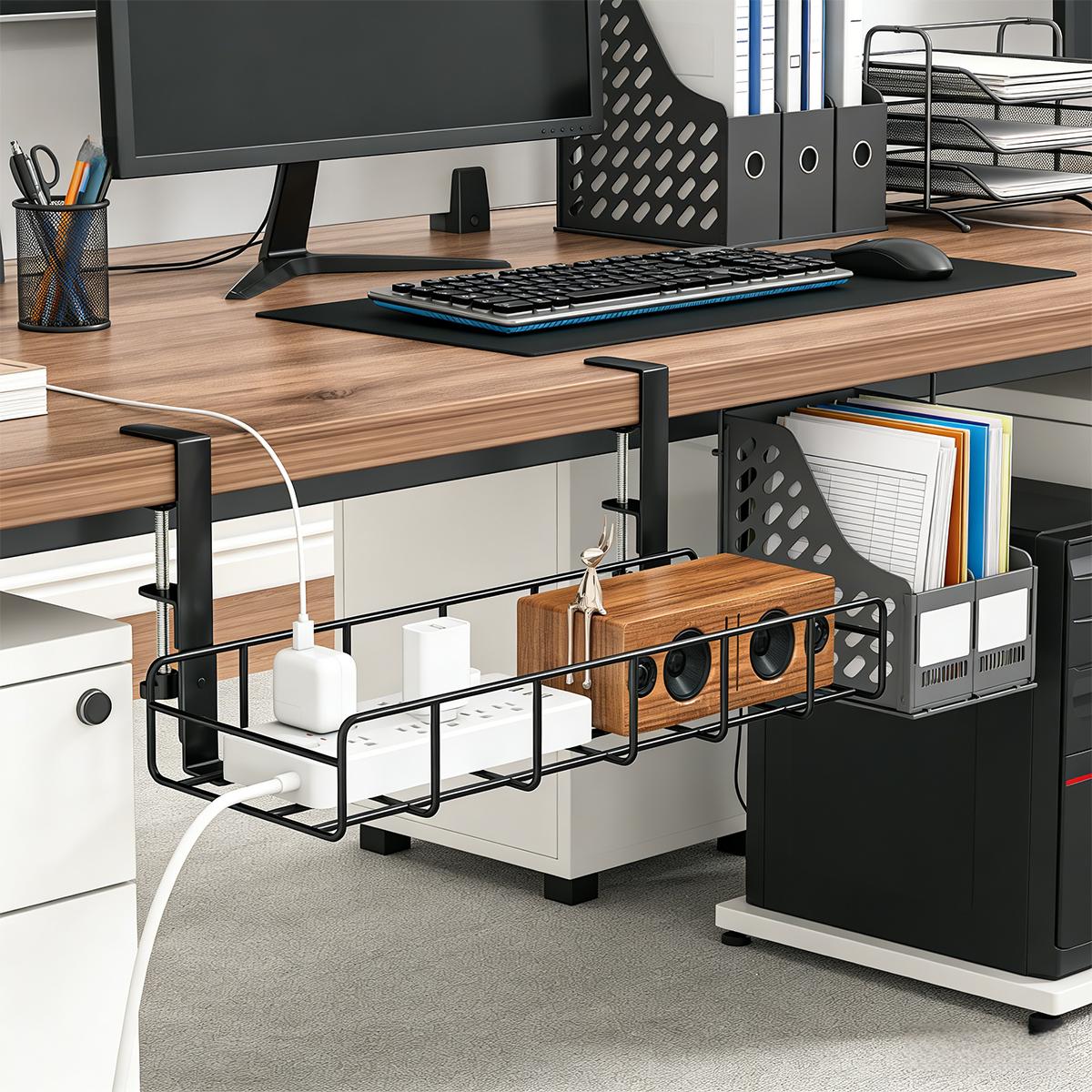 ถาดจัดการสายเคเบิลใต้โต๊ะแบบไม - Desk Setup No Computer บทวิจารณ์และราคา