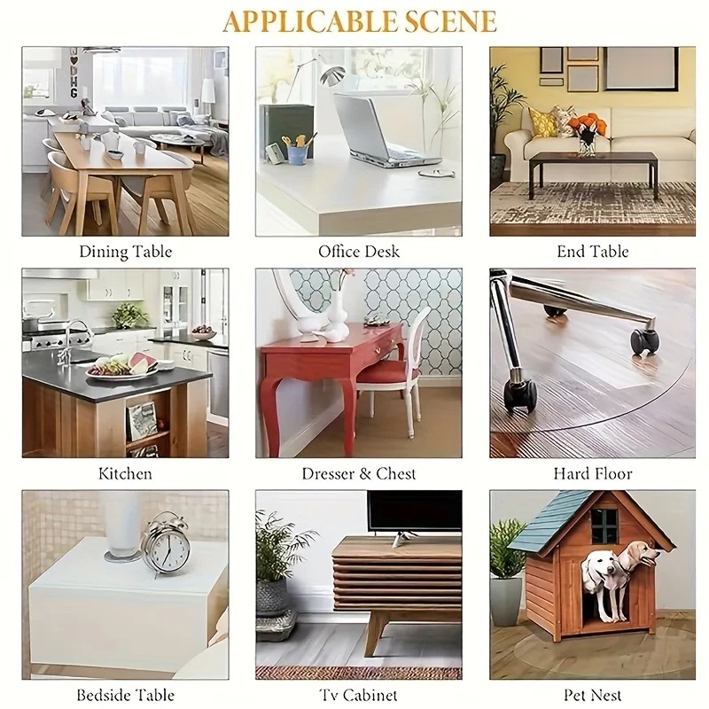 แผ่นรองโต๊ะพลาสติกใส PVC แบบกล - Desk Setup Wallpaper บทวิจารณ์และราคา