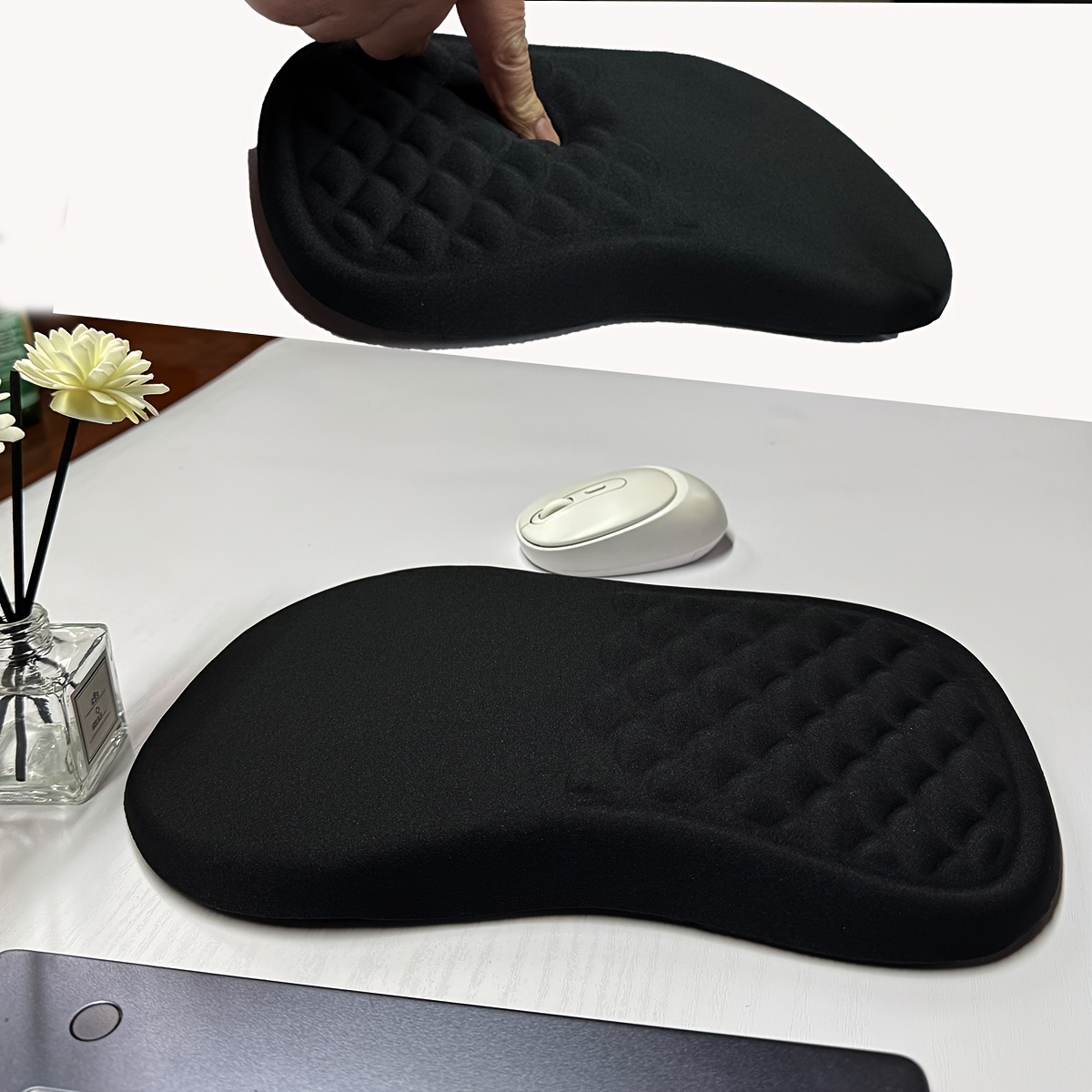 แผ่นรองเมาส์, ที่รองข้อมือโฟมว - Desk Setup Black บทวิจารณ์และราคา