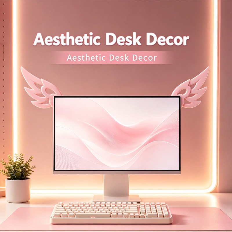 ของตกแต่งปีก 3D สไตล์คาวาอี้สำ - Desk Setup No Computer บทวิจารณ์และราคา