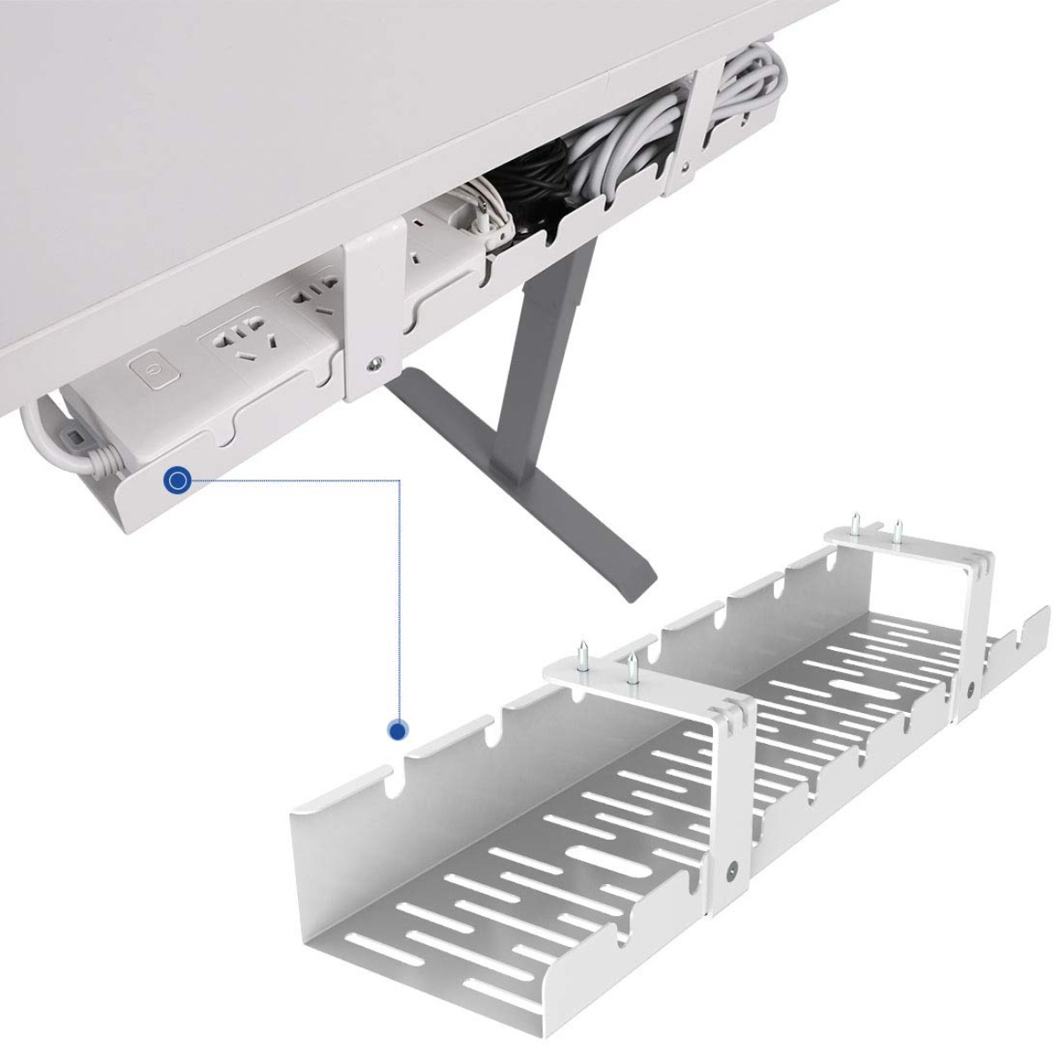 ถาดจัดเก็บสายเคเบิล ที่จัดระเบ - Desk Setup Living Room บทวิจารณ์และราคา