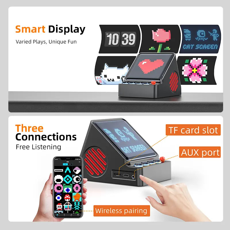 ลำโพงพกพาพร้อมหน้าจอ LED แบบโป - Speaker Desk Setup บทวิจารณ์และราคา
