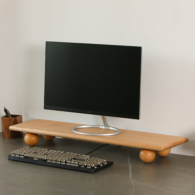 ไม้ธรรมชาติเดสก์ท็อป Riser Dua - Desk Setup Living Room บทวิจารณ์และราคา