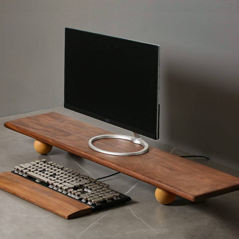 ไม้ธรรมชาติเดสก์ท็อป Riser Dua - Desk Setup Living Room บทวิจารณ์และราคา