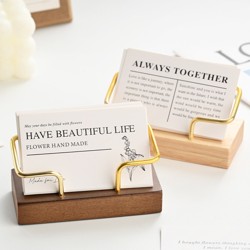 ที่ใส่นามบัตรไม้ ที่วางนามบัตร - Desk Setup Wood บทวิจารณ์และราคา