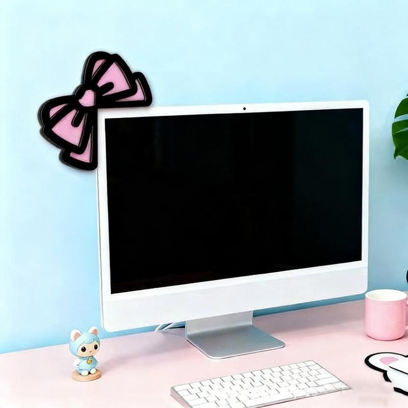 โบว์ไม้ตกแต่งหน้าจอ 1/2 ชิ้น น - Desk Setup Wood บทวิจารณ์และราคา