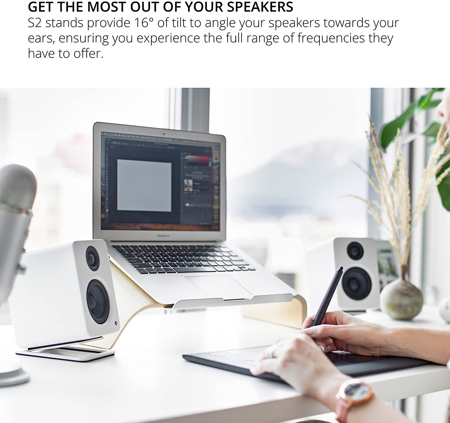 ลำโพงตั้งโต๊ะ2ชิ้นเป็นลำโพงบุ๊ - Speaker Desk Setup บทวิจารณ์และราคา