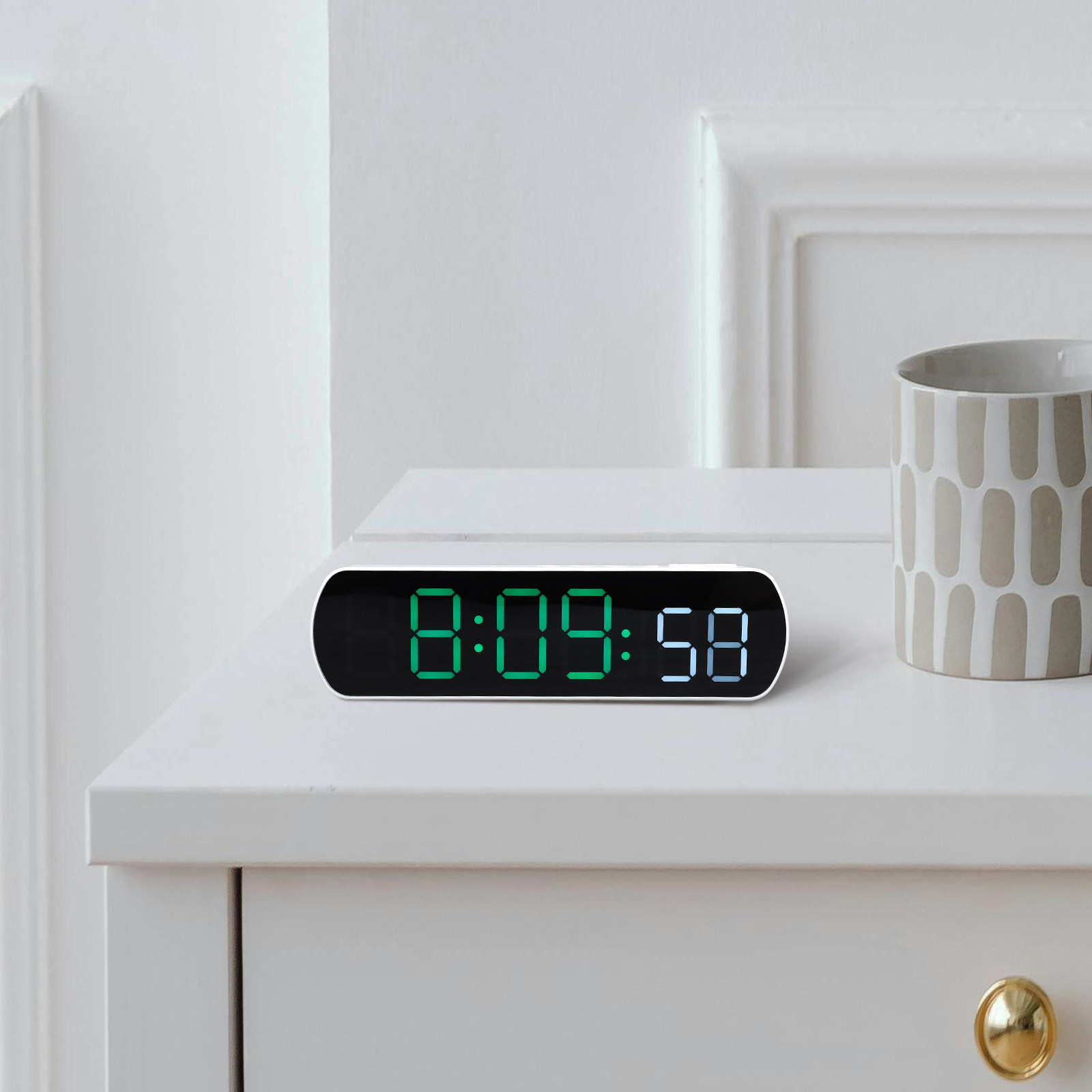 นาฬิกาปลุกดิจิตอล LED ขนาดกะทั - Desk Setup Living Room บทวิจารณ์และราคา