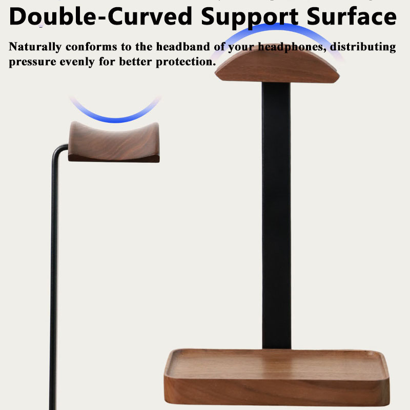 ขาตั้งหูฟังไม้เนื้อแข็ง วอลนัท - Desk Setup Wood บทวิจารณ์และราคา