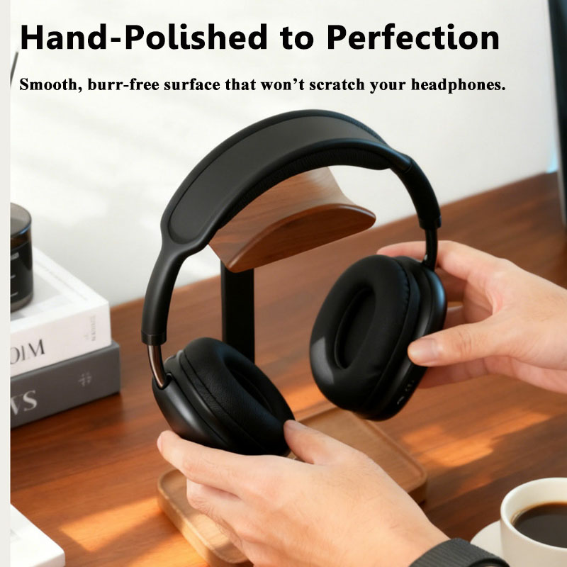 ขาตั้งหูฟังไม้เนื้อแข็ง วอลนัท - Desk Setup Wood บทวิจารณ์และราคา