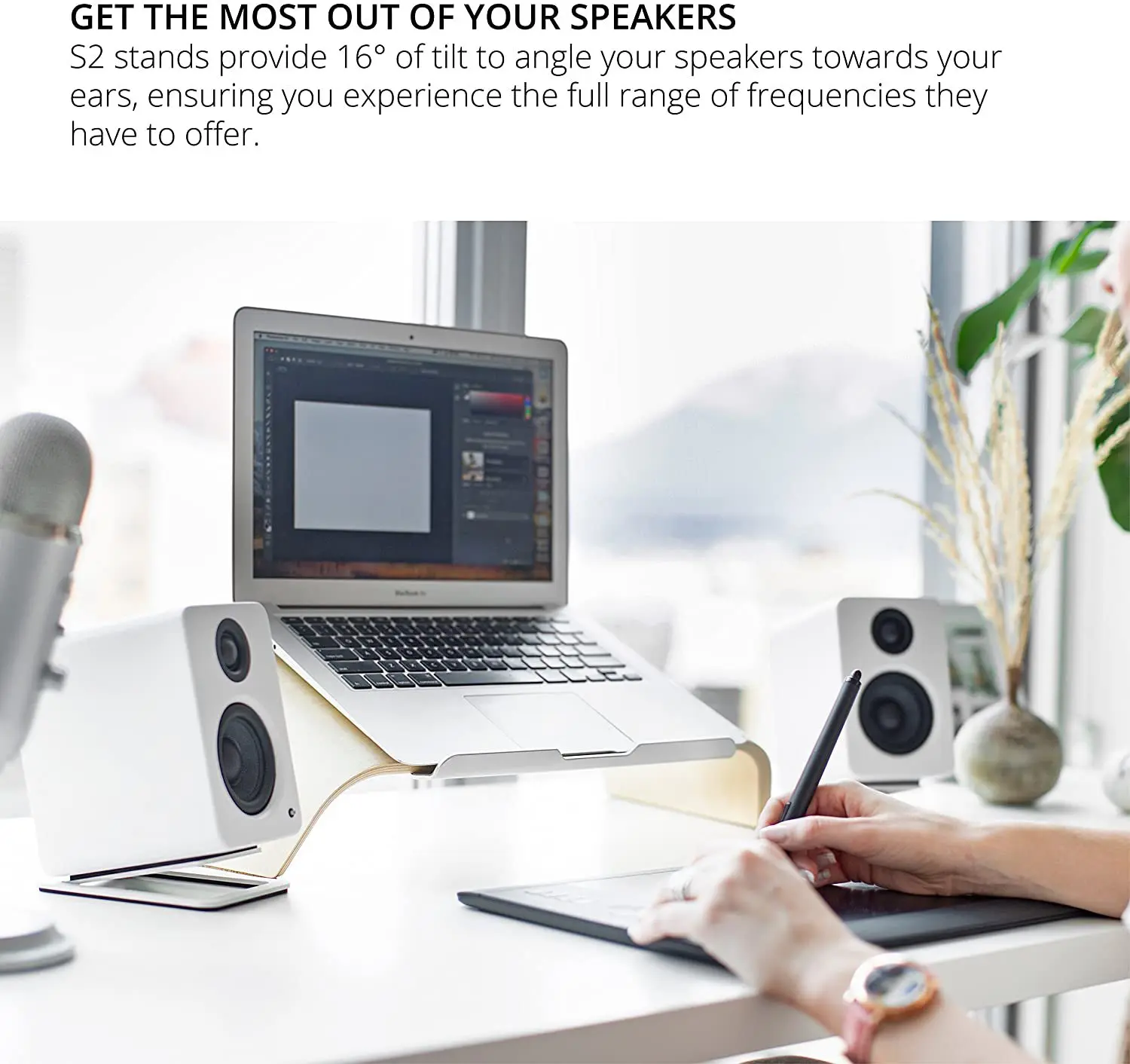 2pcs เดสก์ท็อปลําโพงสําหรับ Me - Speaker Desk Setup บทวิจารณ์และราคา