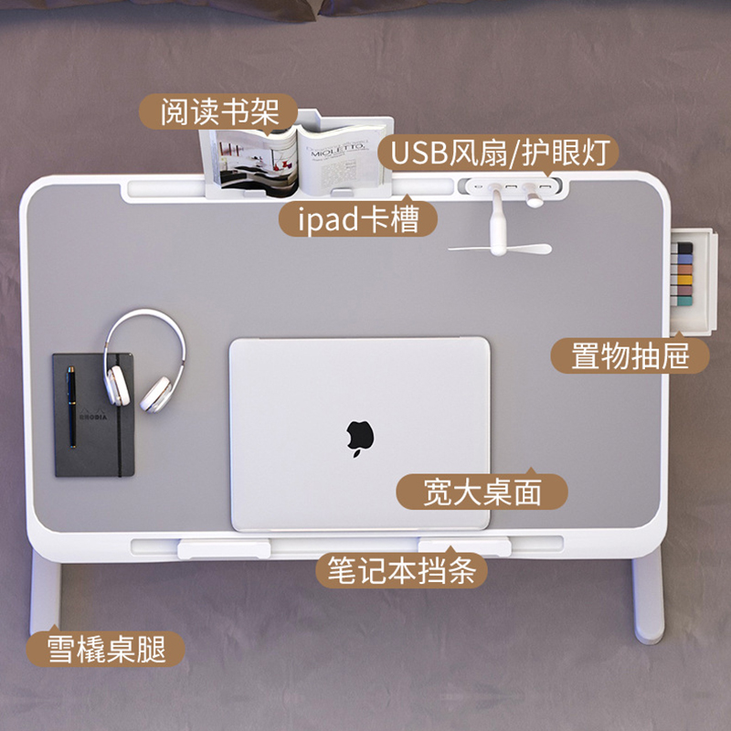 โต๊ะเหนือเตียง โต๊ะสําหรับเกม  - Desk Setup No Computer บทวิจารณ์และราคา