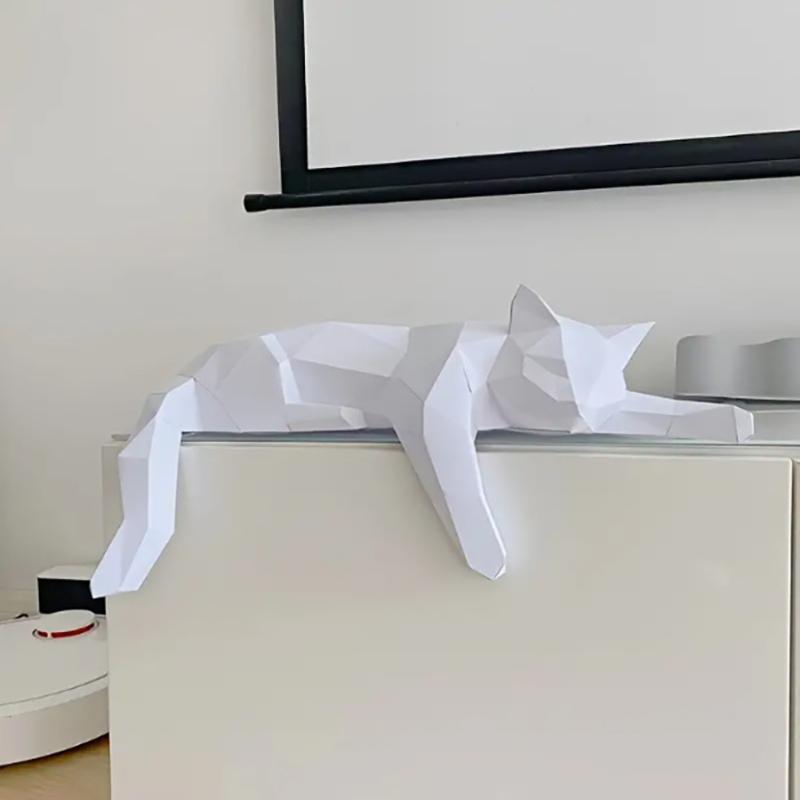 รูปปั้นแมวขาวดำ - ของตกแต่งห้อ - Desk Setup Black บทวิจารณ์และราคา