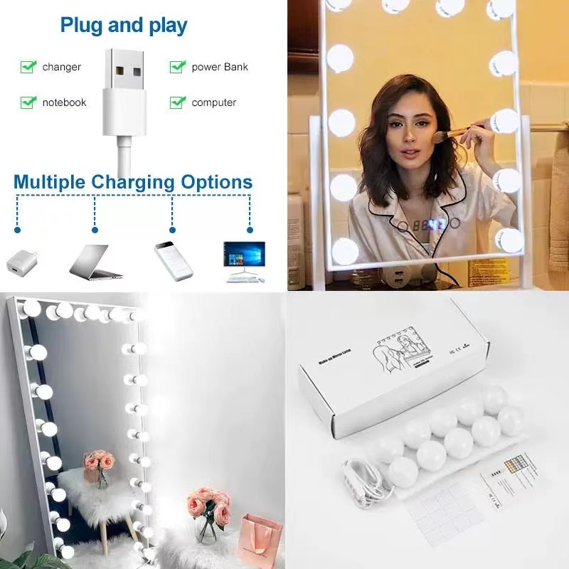 ไฟ LED วางกระจกแต่งหน้าหลอดไฟ, - Desk Setup Light บทวิจารณ์และราคา