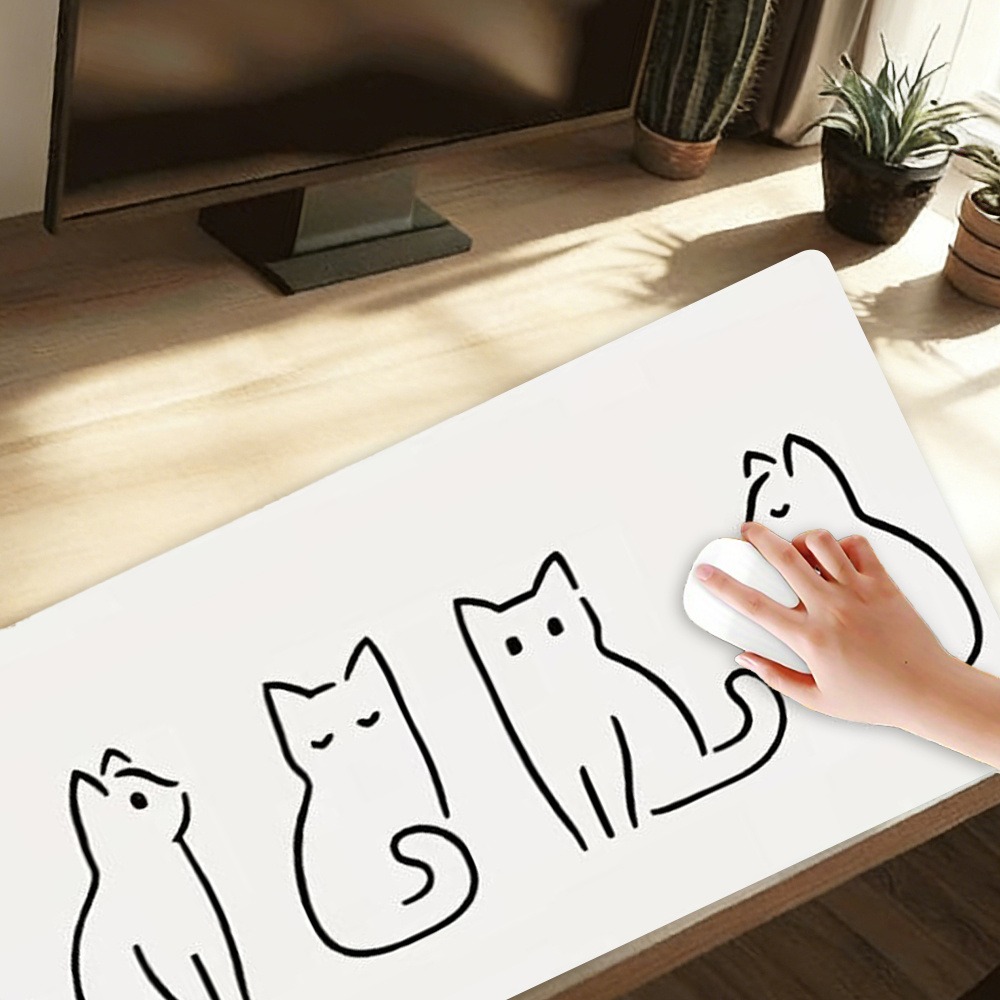 แผ่นรองเมาส์ลายแมวน่ารัก ของตก - Desk Setup Designer บทวิจารณ์และราคา