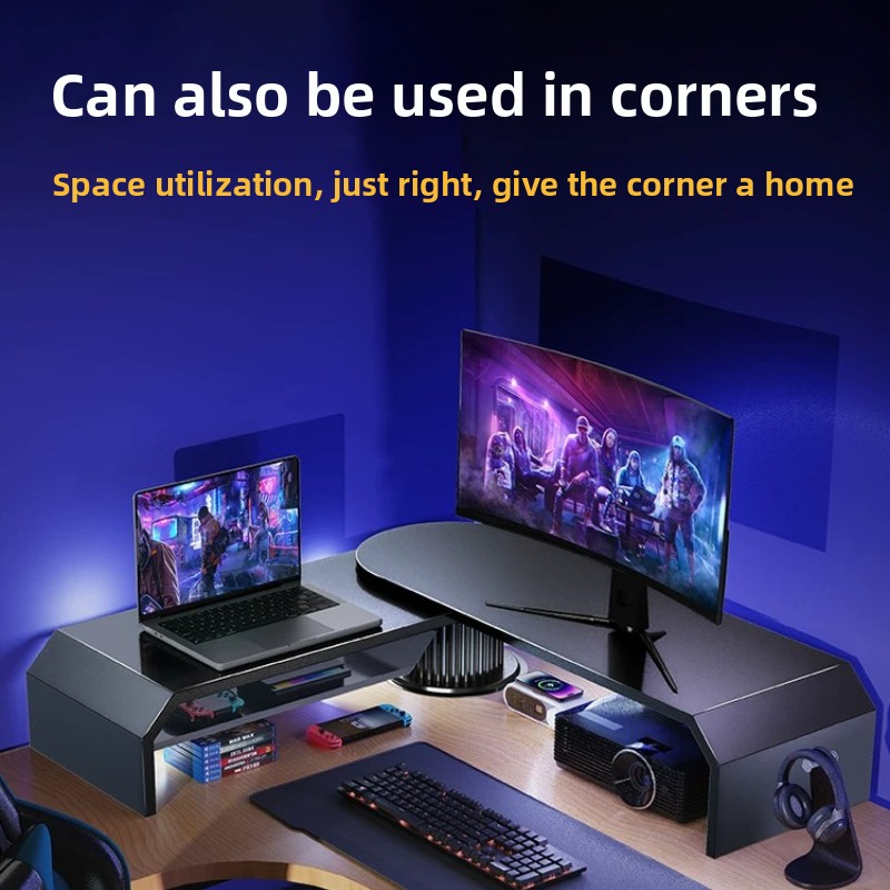 ขาตั้งจอภาพคู่สำหรับเล่นเกม ขา - Desk Setup Living Room บทวิจารณ์และราคา