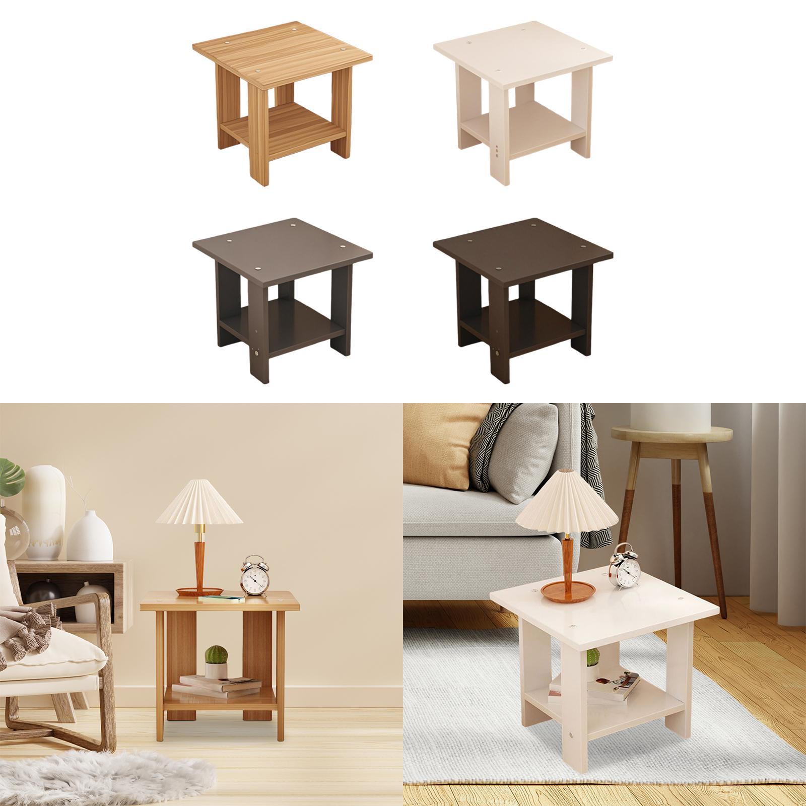 โต๊ะข้างไม้สองชั้นอเนกประสงค์  - Desk Setup Wood บทวิจารณ์และราคา