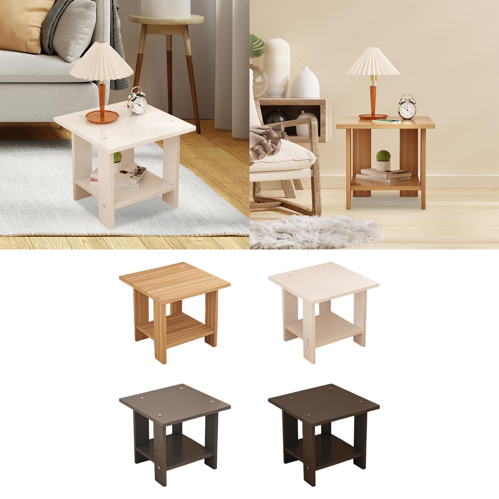 โต๊ะข้างไม้สองชั้นอเนกประสงค์  - Desk Setup Wood บทวิจารณ์และราคา
