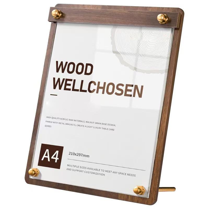 ป้ายเมนูอะคริลิคลายไม้แบบกำหนด - Desk Setup Wood บทวิจารณ์และราคา