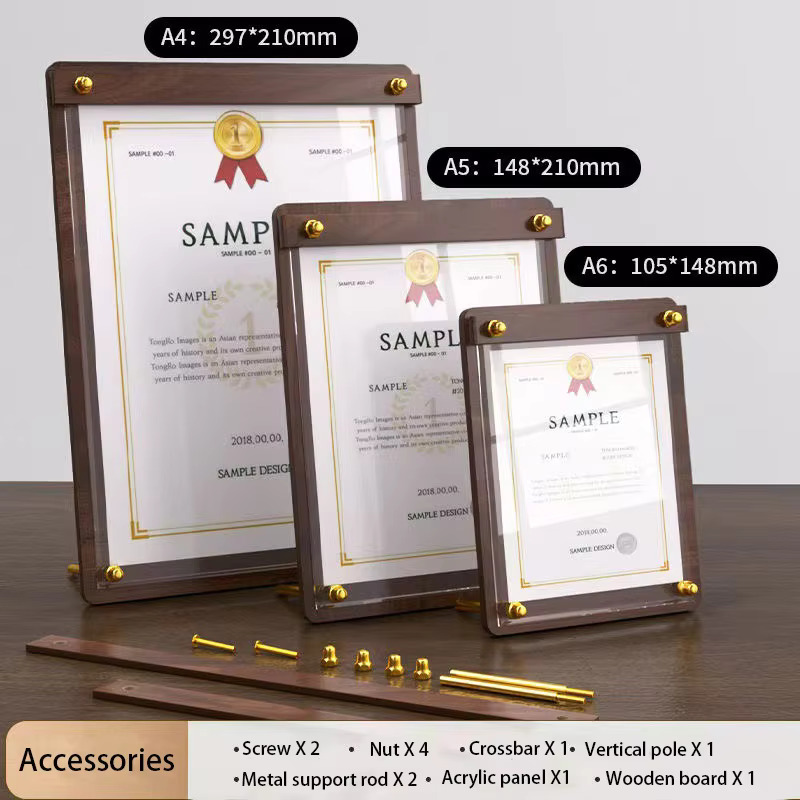 ป้ายเมนูอะคริลิคลายไม้แบบกำหนด - Desk Setup Wood บทวิจารณ์และราคา