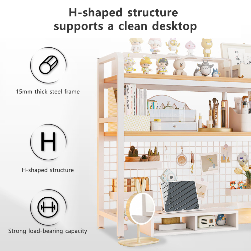 ชั้นวางหนังสือตู้หนังสือพร้อมต - Desk Setup Study บทวิจารณ์และราคา