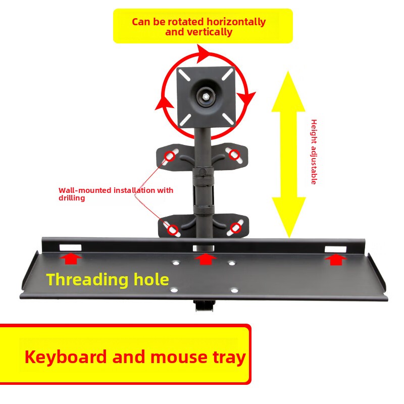 ถาดวางคีย์บอร์ดติดผนังแบบปรับไ - Desk Setup Living Room บทวิจารณ์และราคา