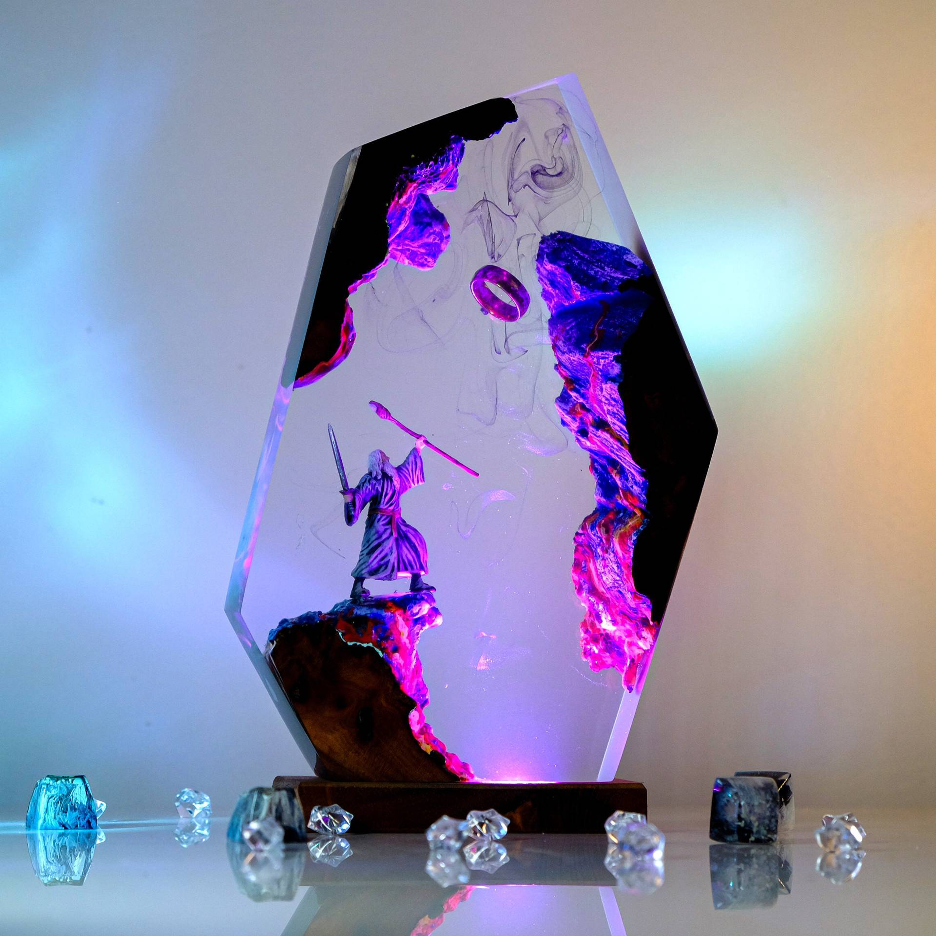 โคมไฟเรซิ่นรูปฉากภาพยนตร์ แหวน - Desk Setup Light บทวิจารณ์และราคา