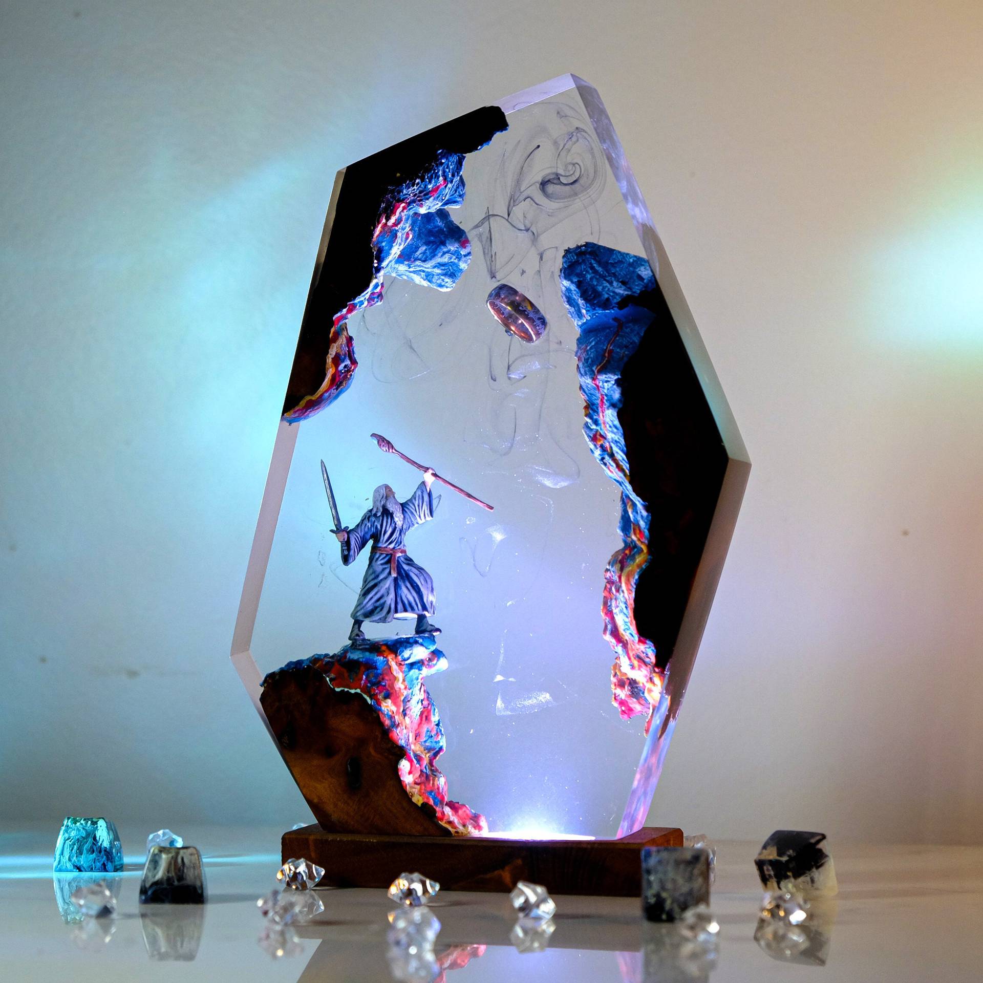 โคมไฟเรซิ่นรูปฉากภาพยนตร์ แหวน - Desk Setup Light บทวิจารณ์และราคา