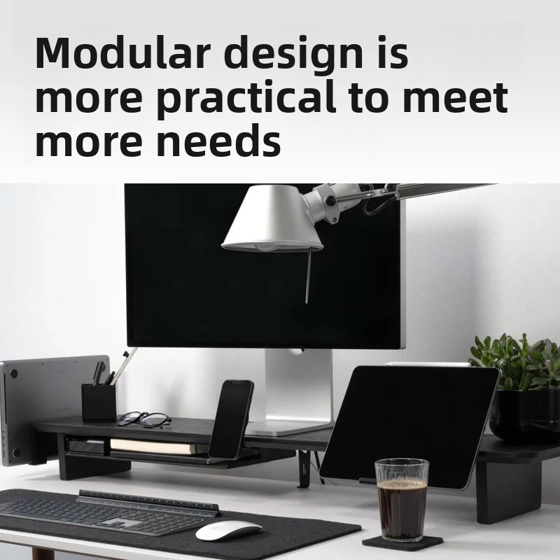 แท่นวางจอคอมพิวเตอร์ไม้จริง ชั - Desk Setup Living Room บทวิจารณ์และราคา