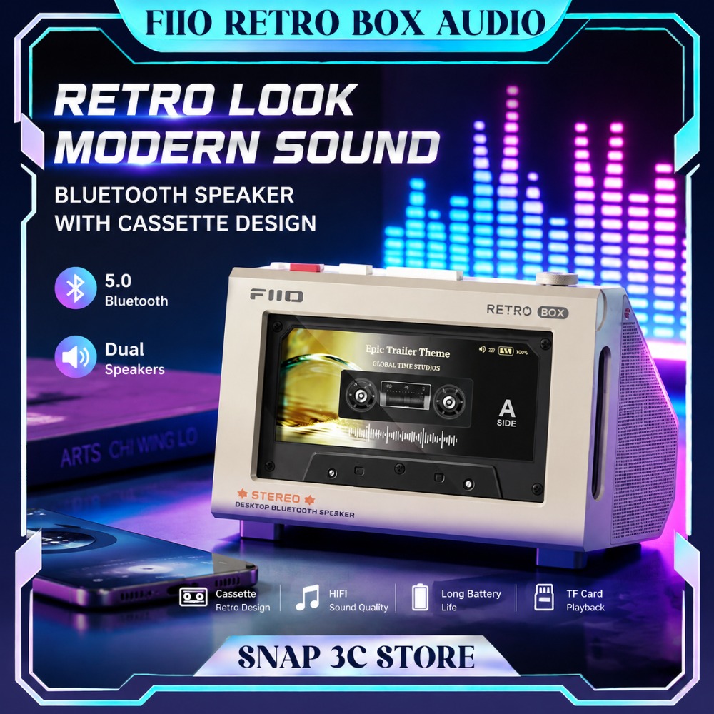 FiiO RETRO BOX ลำโพงสเตอริโอบล - Speaker Desk Setup บทวิจารณ์และราคา