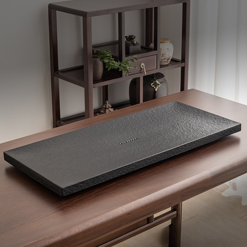 ถาดชาหินสีดำธรรมชาติ ชุดชงชาจี - Desk Setup Black บทวิจารณ์และราคา