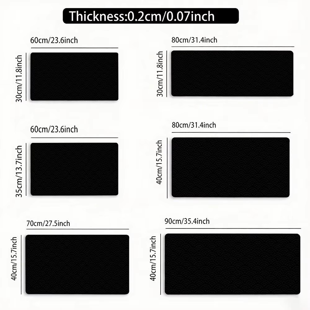 แผ่นรองเมาส์ลายคลื่นทะเลสีดำ ข - Desk Setup Black บทวิจารณ์และราคา