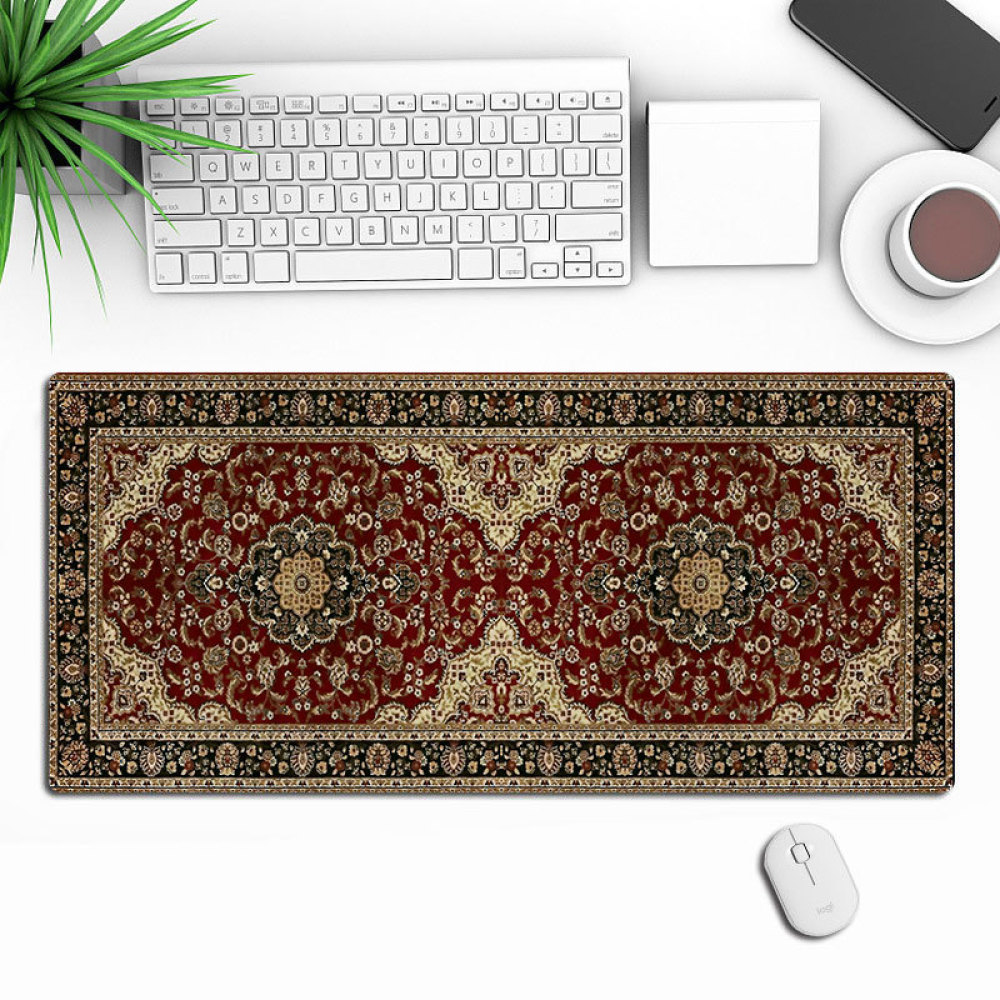 แผ่นรองเมาส์ขนาดใหญ่ลายอารบิก  - Desk Setup Designer บทวิจารณ์และราคา