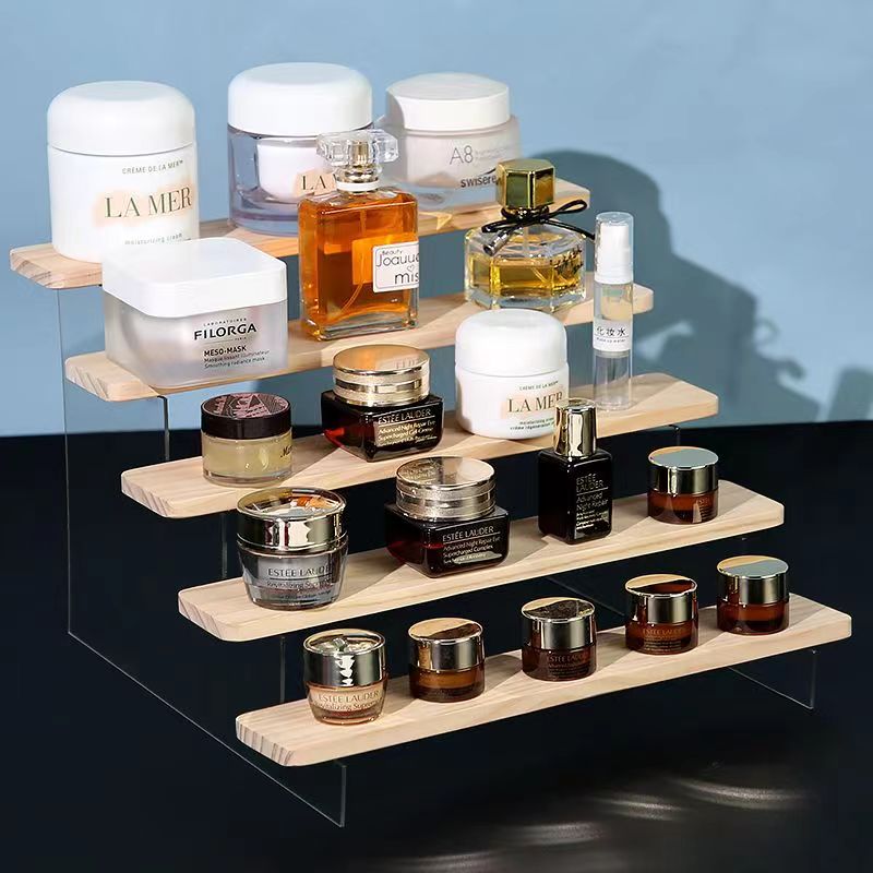 ชั้นวางของอะคริลิคแบบขั้นบันได - Desk Setup Wood บทวิจารณ์และราคา