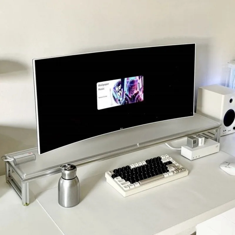 อลูมิเนียมขาตั้งอะคริลิคเดสก์ท - Desk Setup Living Room บทวิจารณ์และราคา