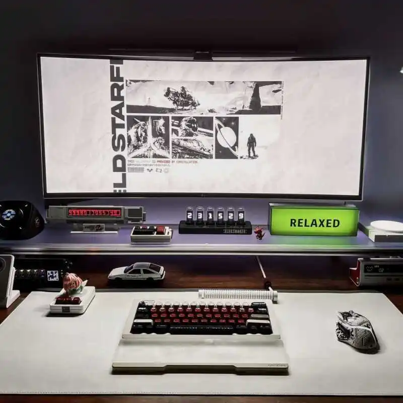 อลูมิเนียมขาตั้งอะคริลิคเดสก์ท - Desk Setup Living Room บทวิจารณ์และราคา
