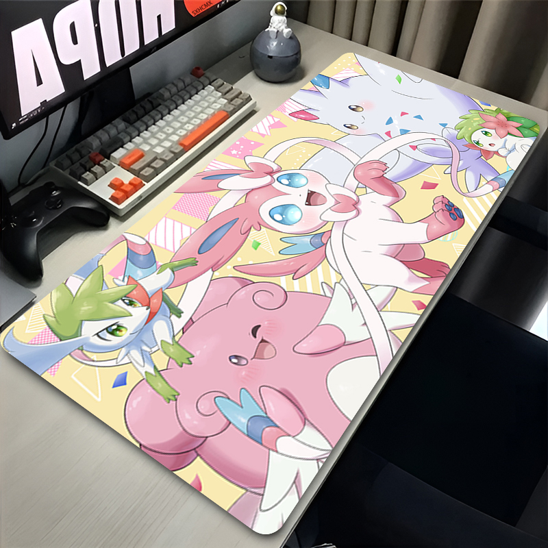 แผ่นรองเมาส์สีชมพูขนาดใหญ่ XXL - Desk Setup Cute บทวิจารณ์และราคา
