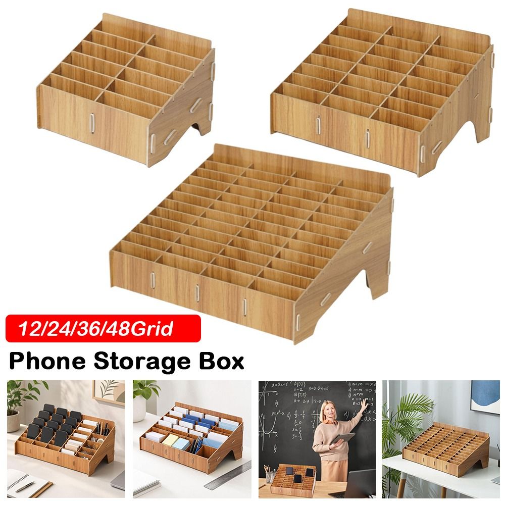 กล่องเก็บโทรศัพท์แบบ 12/24/36/ - Desk Setup Wood บทวิจารณ์และราคา