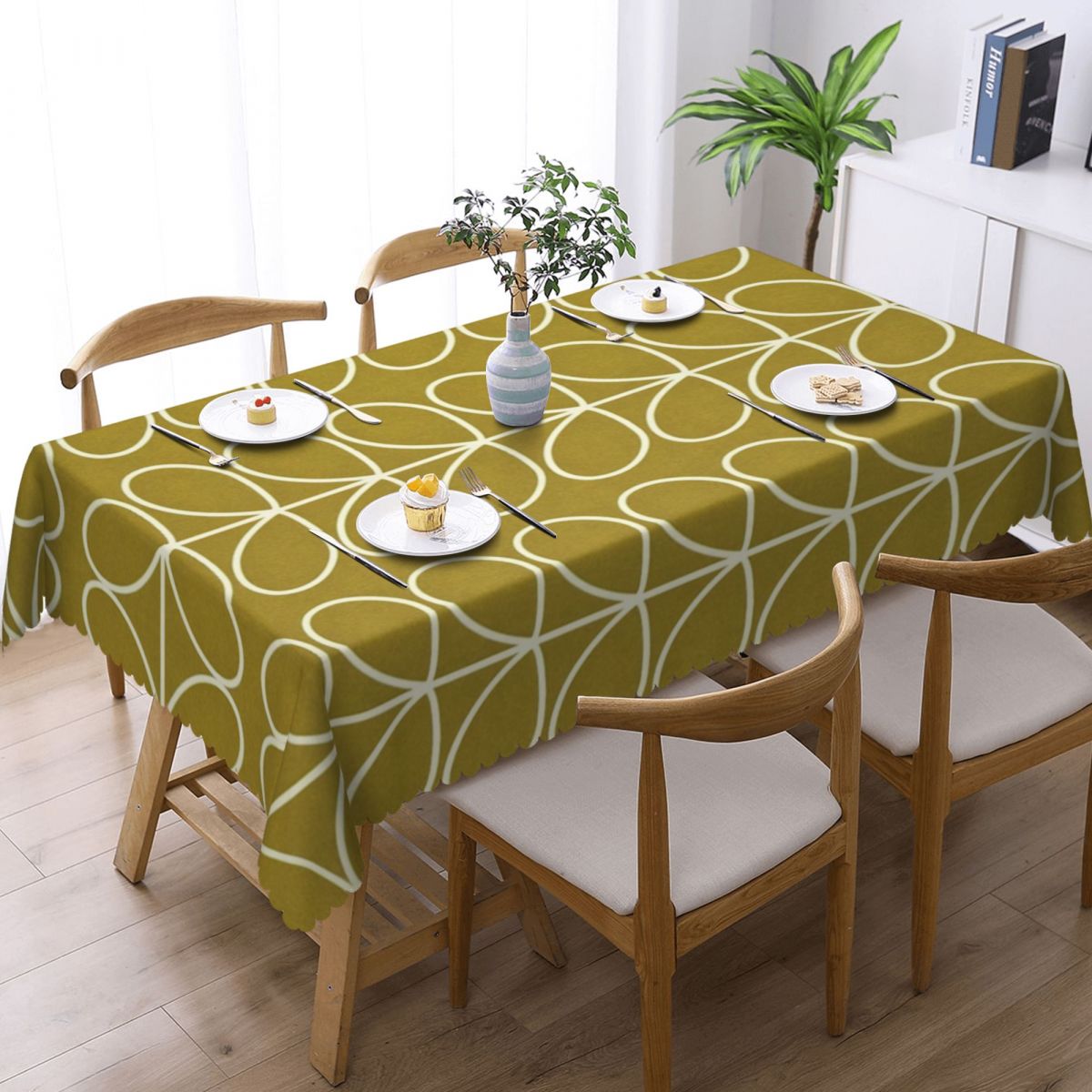 Orla Kiely ผ้าปูโต๊ะทรงสี่เหลี - Desk Setup Wallpaper บทวิจารณ์และราคา