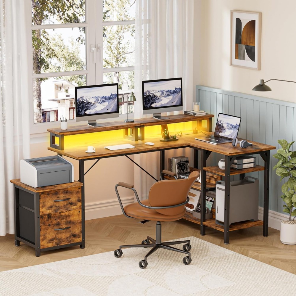 โต๊ะทำงานพร้อมลิ้นชักเก็บเอกสา - Desk Setup Or Set Up บทวิจารณ์และราคา